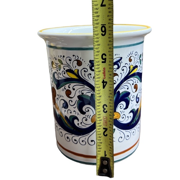 Deruta Sur La Table Ceramic Utensil Crock Caddy, Made in Italy RARE - Picture 7 of 7